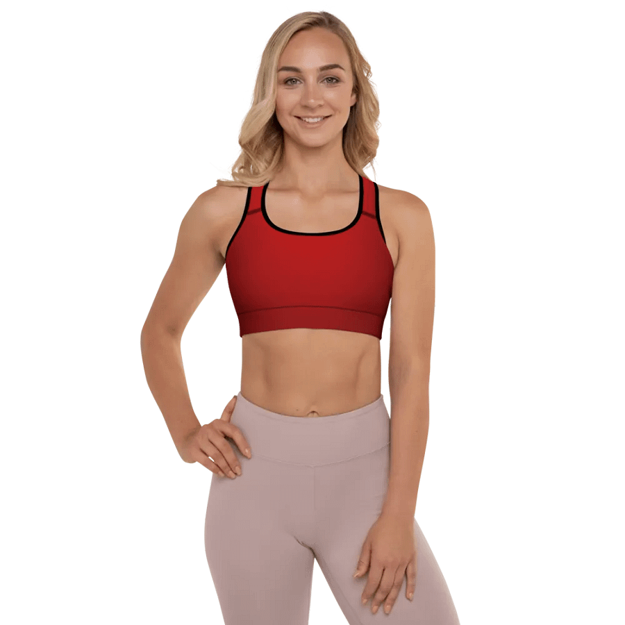 Radiant Red Padded Sports Bra product image (7)