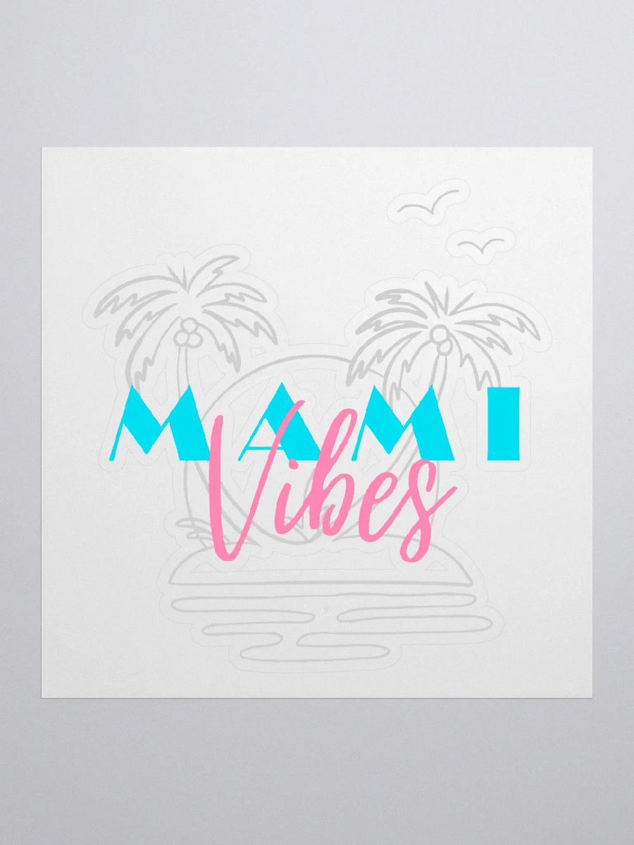 White Miami Vibes Kiss Cut Stickers product image (2)