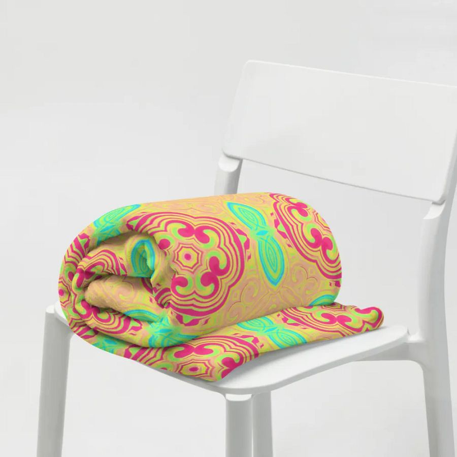 Bright Abstract Flower Blanket product image (6)