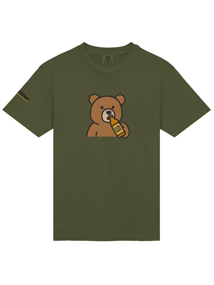 Berlin Bear Drinking Club Mate Cotton T-Shirt - Big Design product image (1)