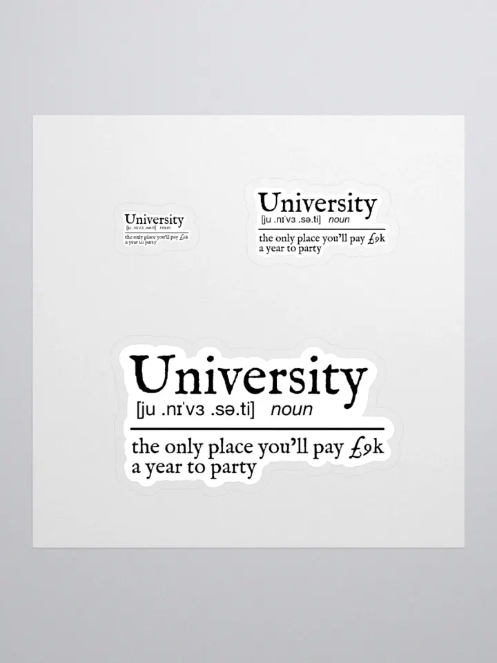 University Definition Sticker product image (1)