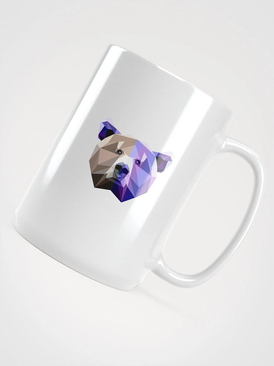 Geometric Bear Face White Glossy Mug product image (4)