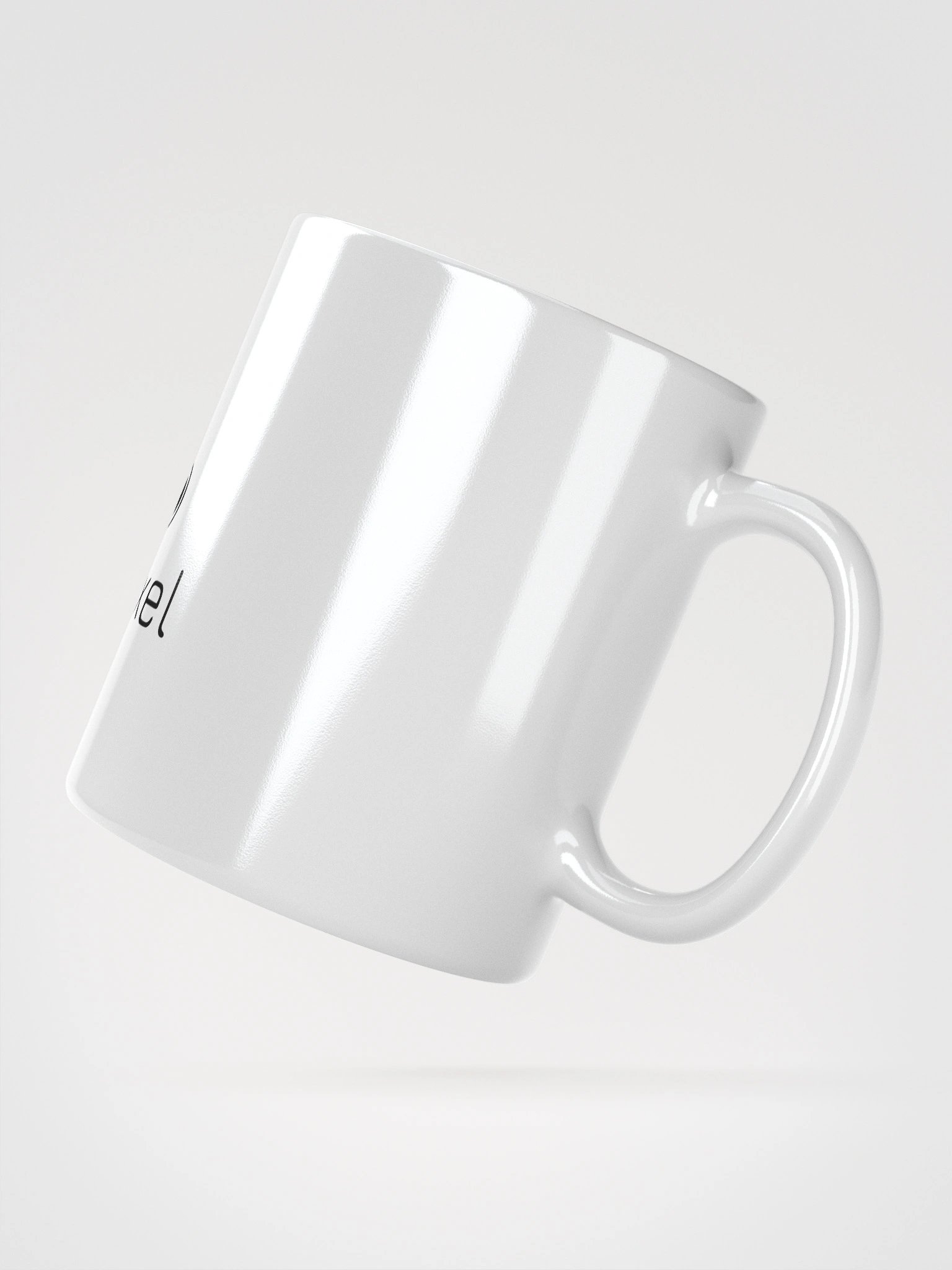 White Glossy Mug with Black LOGO By TikTok Creator SpSoldierPixel product image (5)