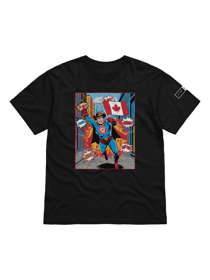 "CANADIAN MADE SUPERHERO" 100% cotton T-shirt product image (1)