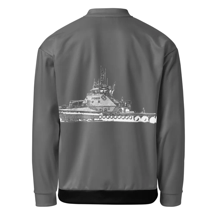 Foss Tugboat Sketch Gray Bomber Jacket product image (1)