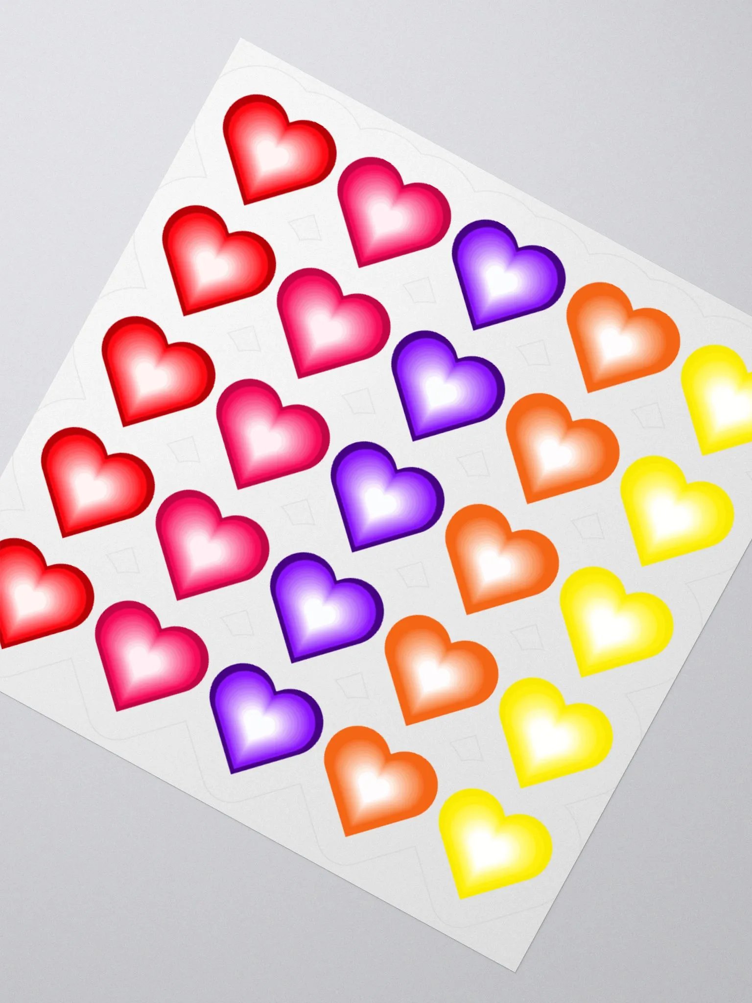 Vibrant Colorful Valentine's Hearts Stickers product image (6)
