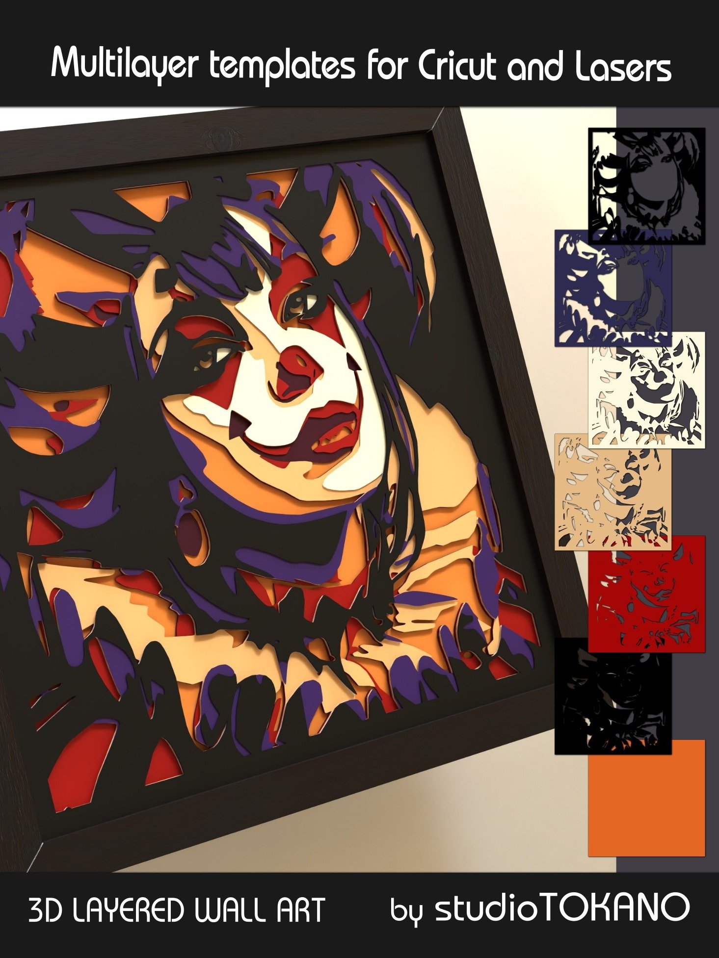 Harlequin 3D Shadow Box SVG product image (3)