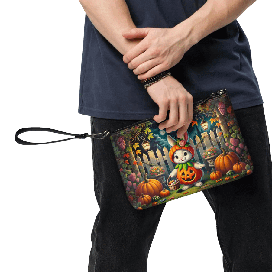 Bunny Rabbit Pumpkin Patch Crossbody Bag - Halloween Purse product image (8)