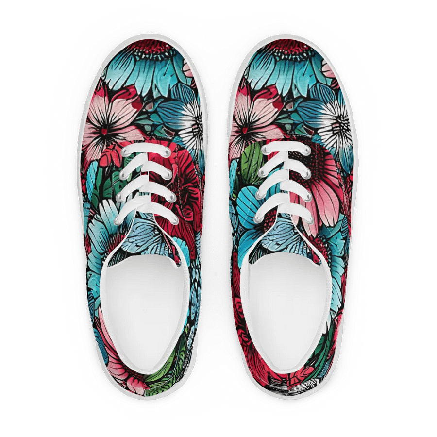 Floral Fusion Lace-Up Canvas Shoes product image (3)