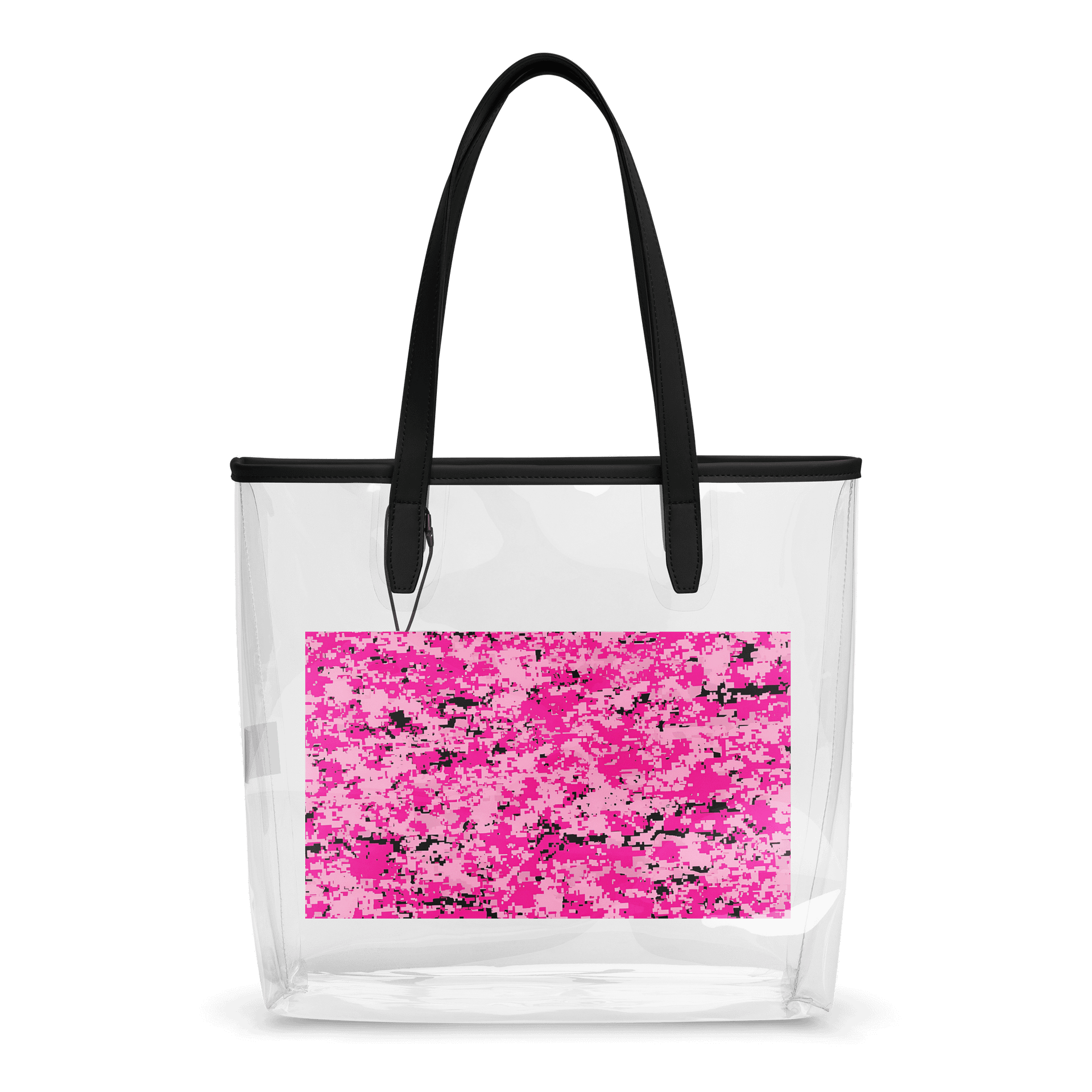 Pixel Pink Clear Tote: Urban Chic product image (2)
