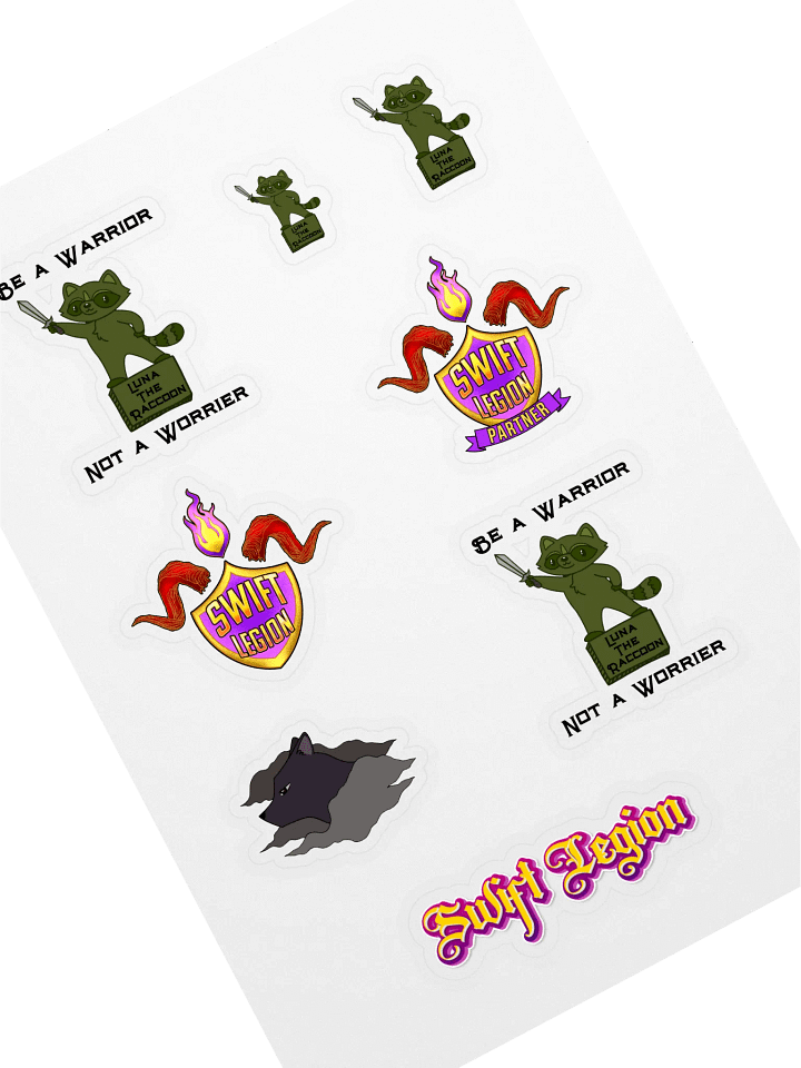 Luna the Raccoon Sticker Sheet product image (1)