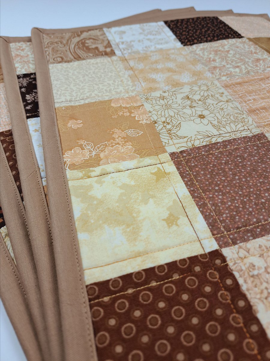 Shades of Tan Quilted Placemats product image (3)