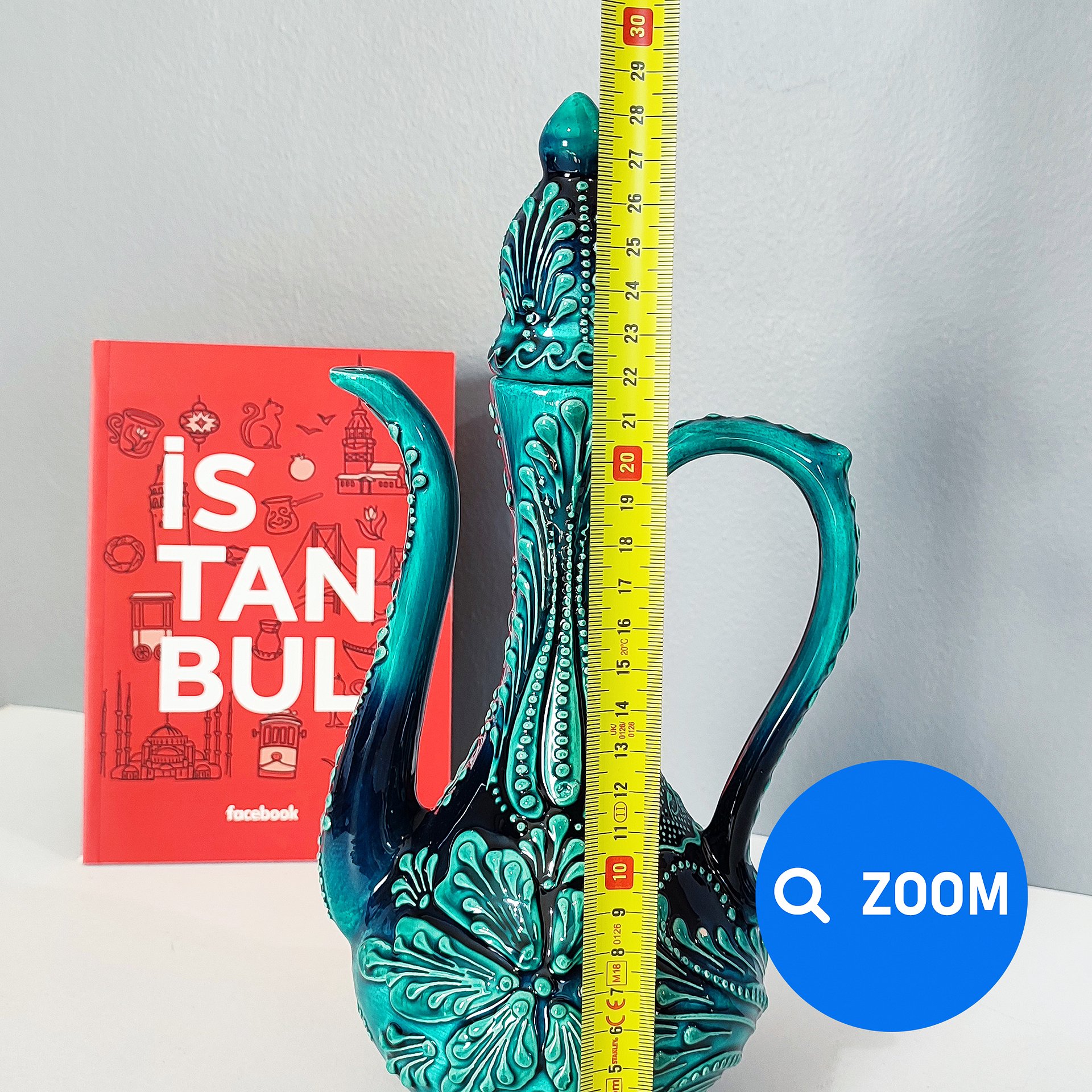 Ceramic wine jug (decor), Arabic style decor — handmade pottery, handmade ceramic product image (7)