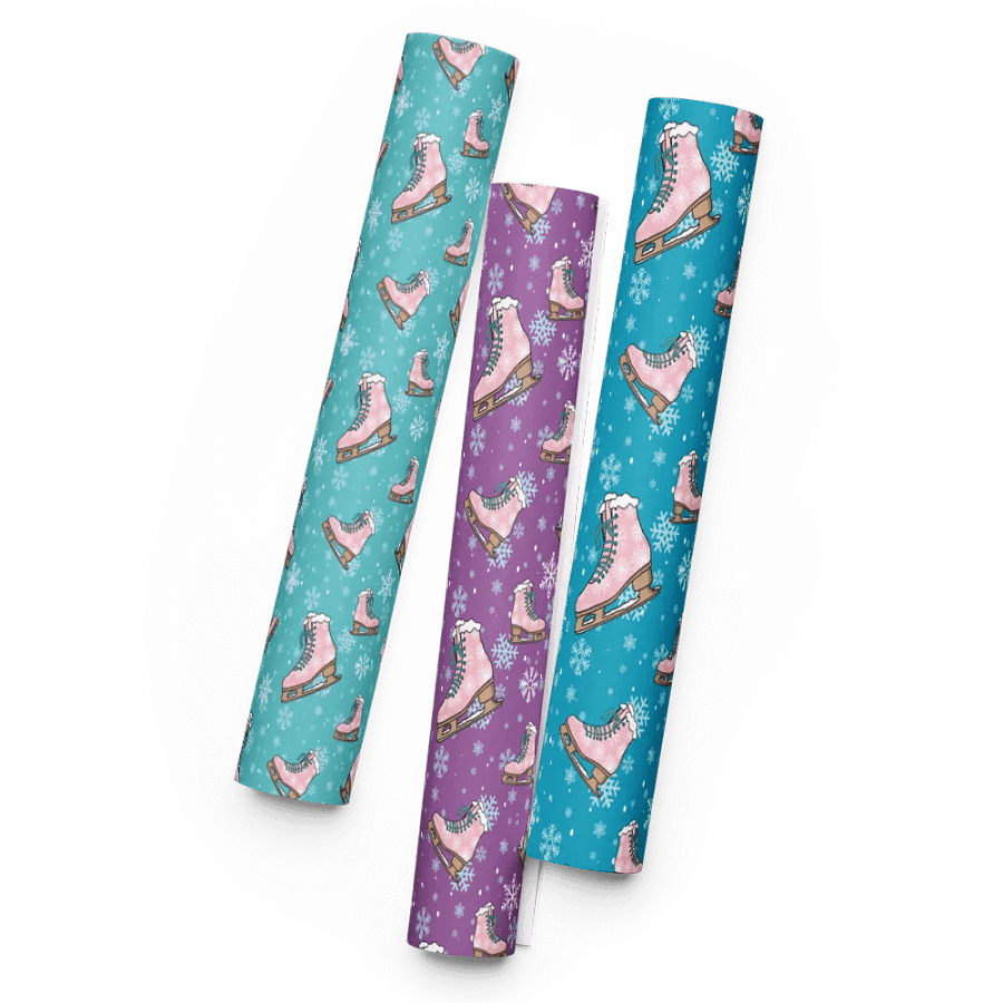 Ice Skating Wrapping Paper Sheet Set product image (3)