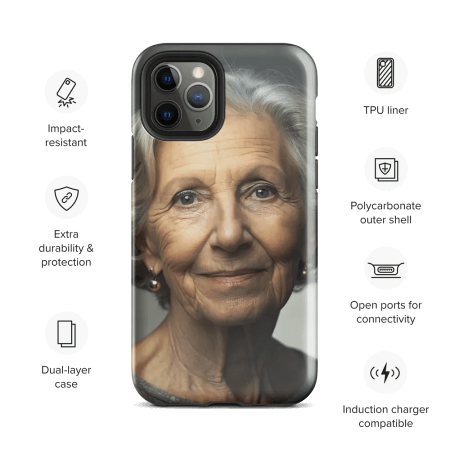 Elegant Older Woman Portrait Phone Case for Enhanced Protection product image (28)