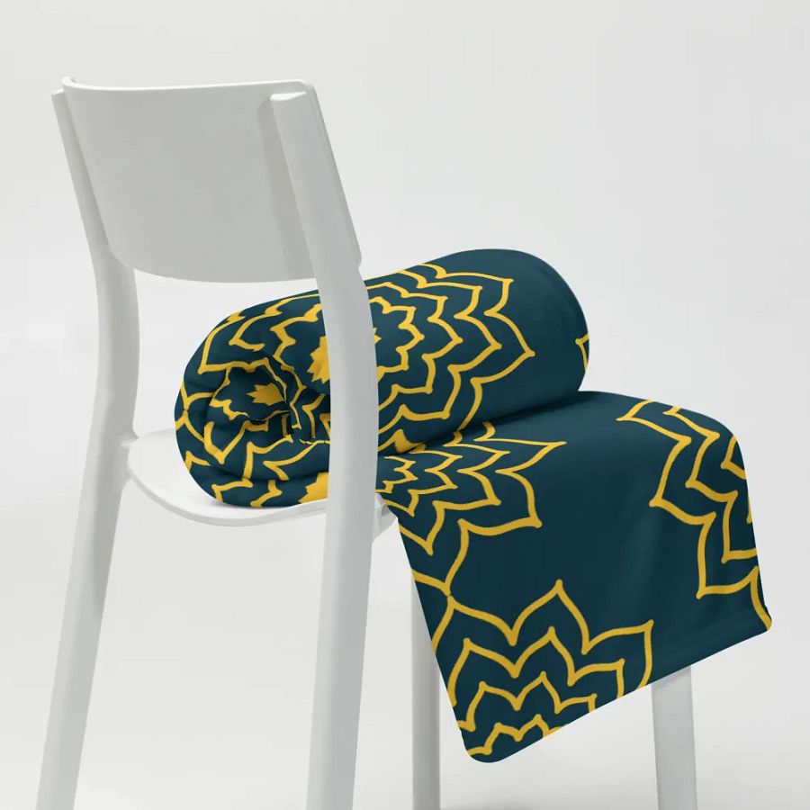 Yellow and Blue Whale Pattern Throw product image (10)