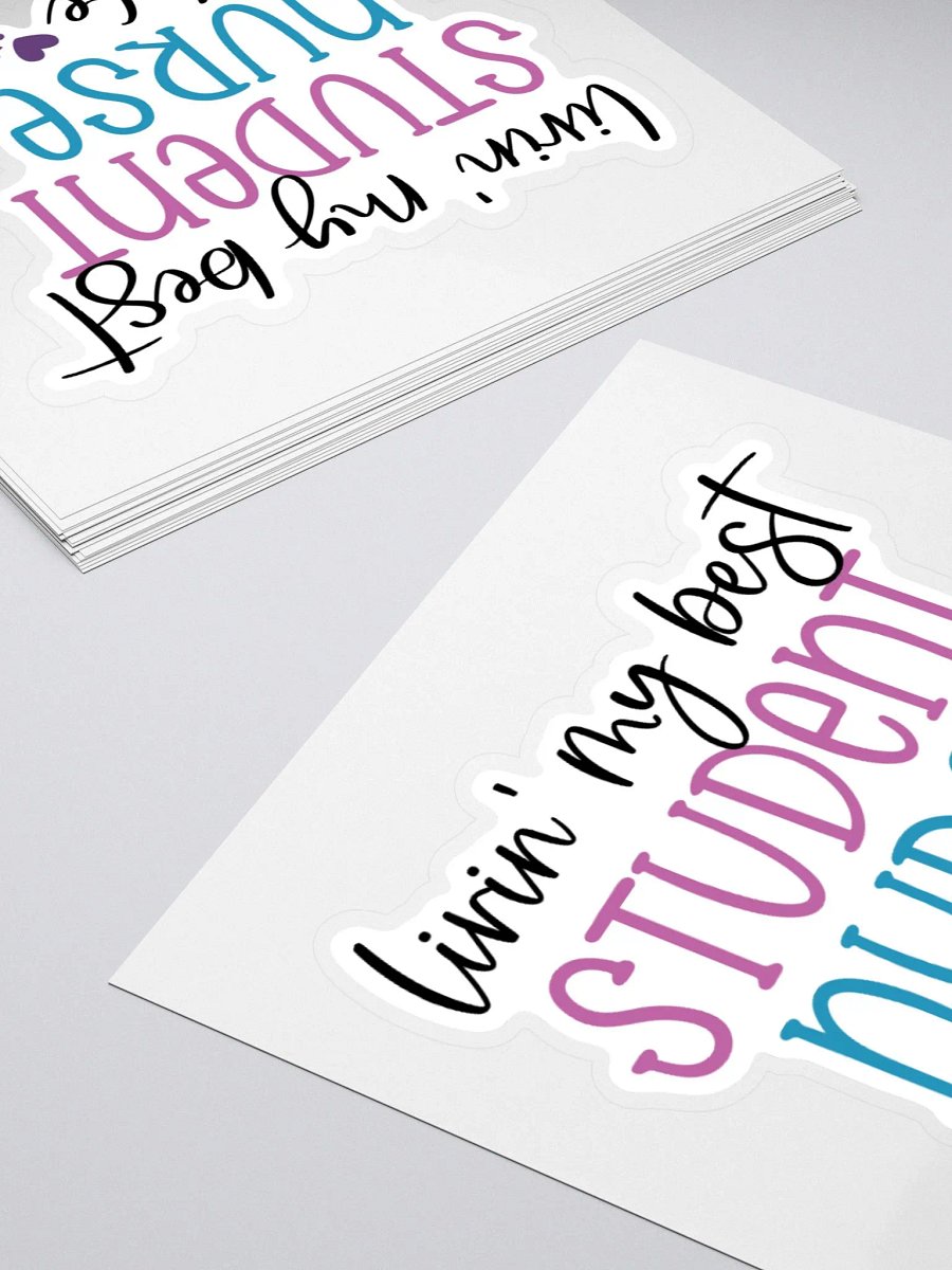 Livin’ My Best Student Nurse Life Sticker product image (11)