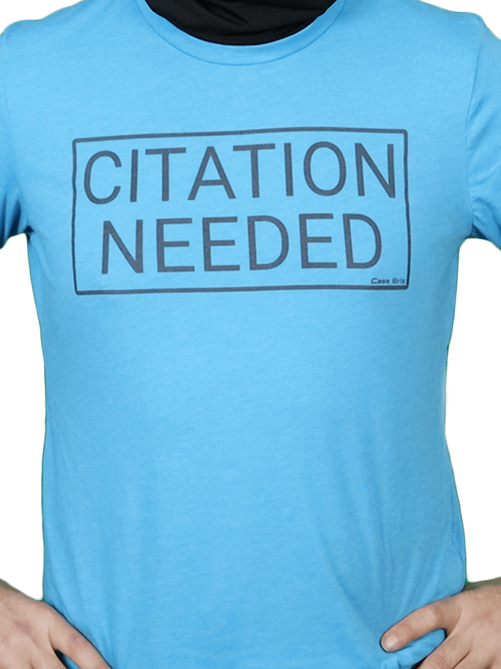 Citation Needed T-Shirt (Black Design, Tri-Blend) product image (1)