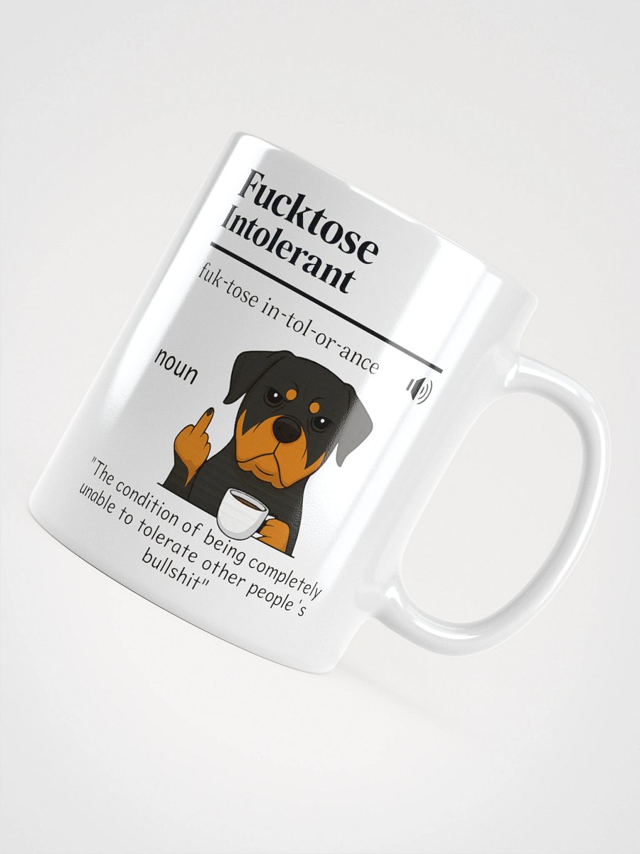 Intolerant Rottweiler - White Glossy Mug product image (4)