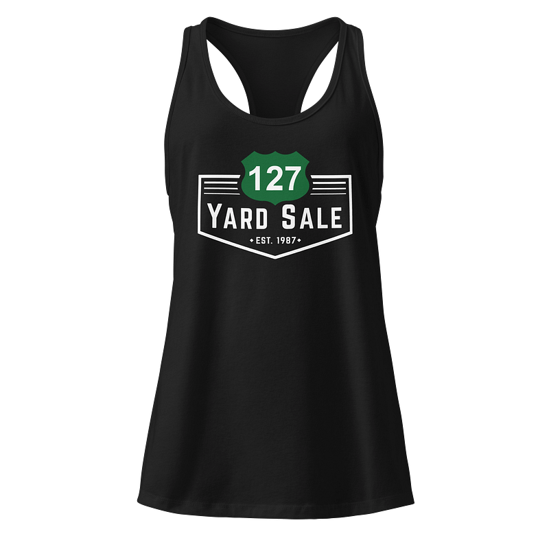 127 Yard Sale (2025) Vintage - Next Level Women's Racerback Tank Top - Black