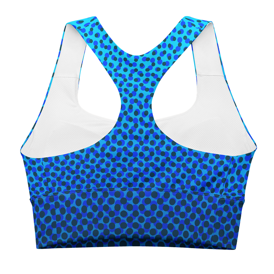 Blue Halftone Longline Sports Bra product image (2)