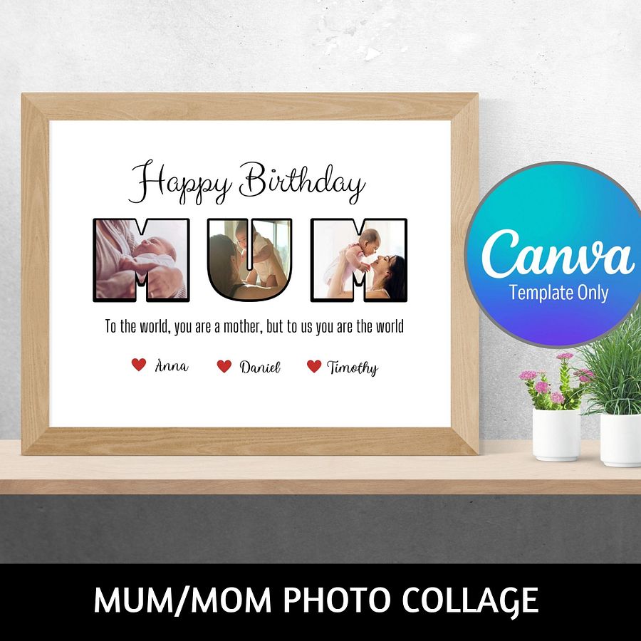 Mum/Mom Photo Collage Canva Template product image (1)