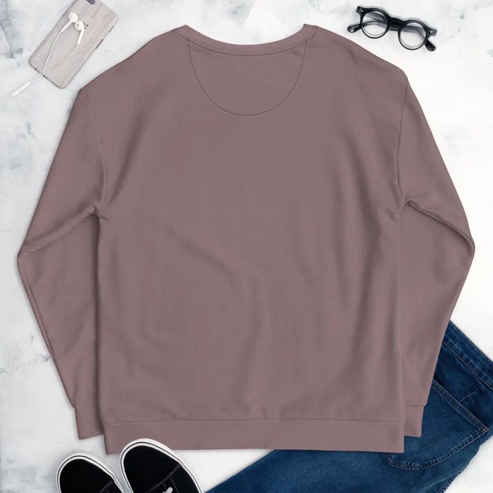 Plain Mauve Soft Summer Unisex Recycled Polyester Heavyweight Premium Sweatshirt by Treasure Pie product image (2)