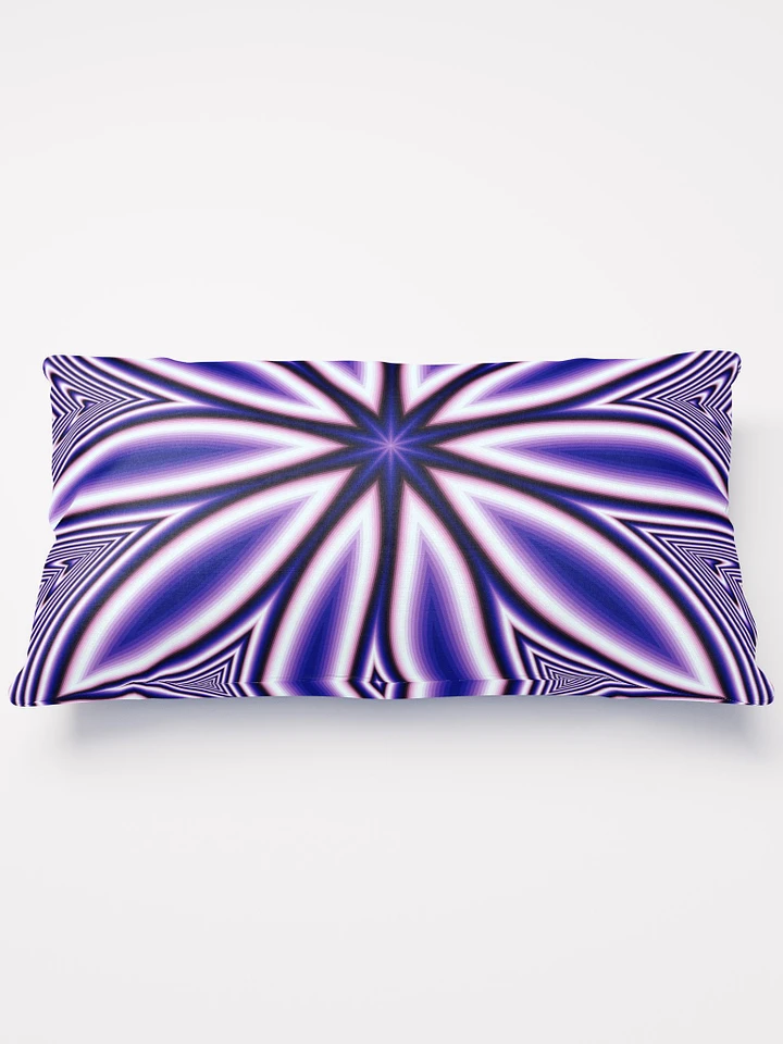 Blue Fractal Flower Kaleidoscope Throw Pillow product image (2)