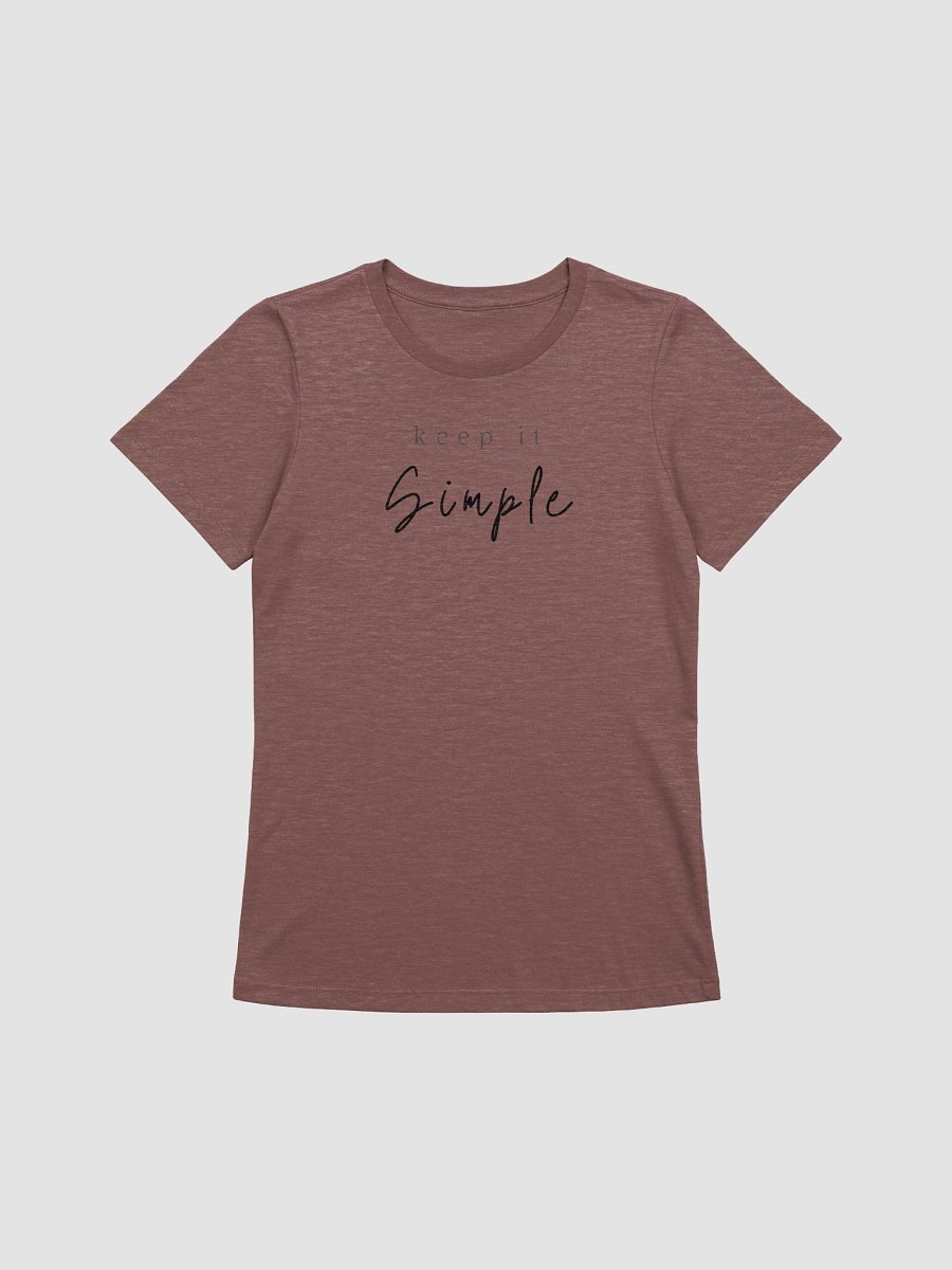 Women's Supersoft Relaxed-fit T-Shirt (Keep Simple Letter ) product image (1)