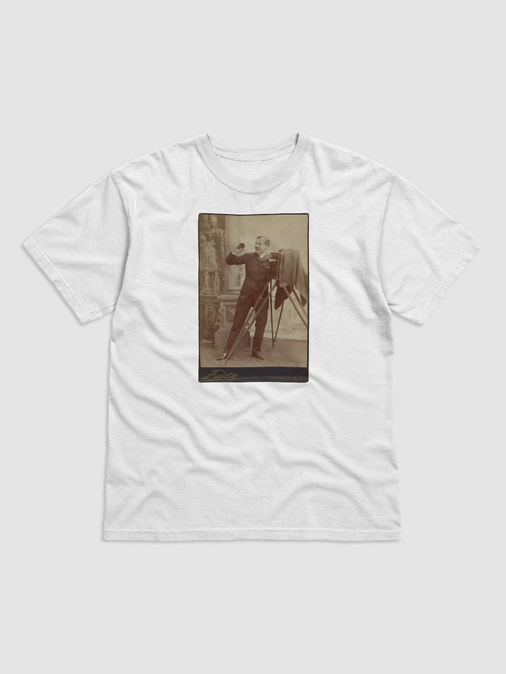 An Actor Posing with a Large-Format Camera By Benjamin J. Falk (c. 1885) - T-Shirt product image (1)