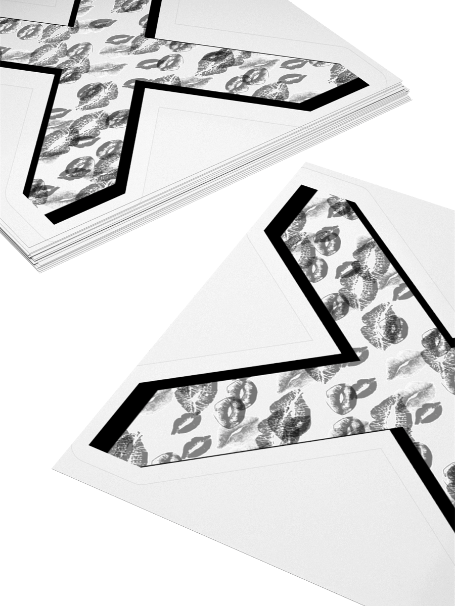 White X Black Lipstick Kisses | Kiss-cut Sticker product image (4)