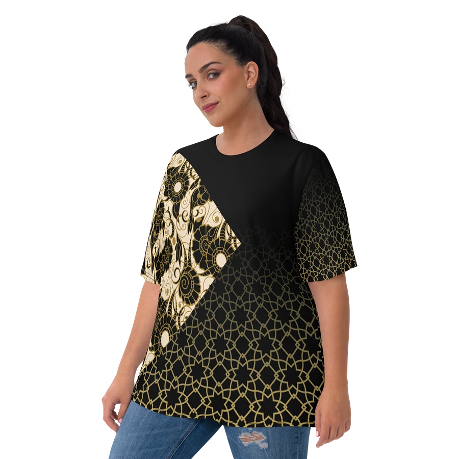 Black And Gold Patterned T-Shirt product image (7)