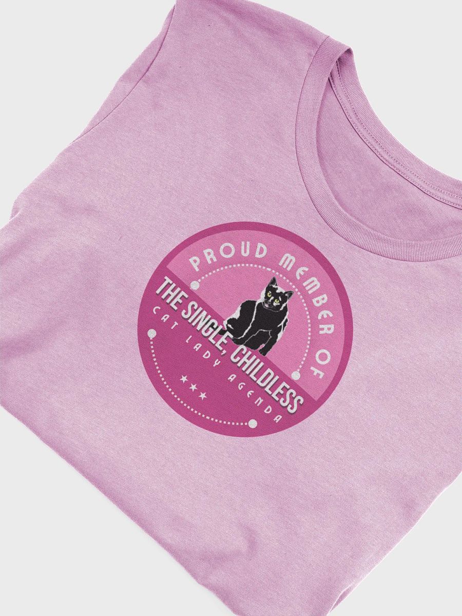 The Single, Childless, Cat Lady Agenda Pink logo: T-Shirt product image (5)