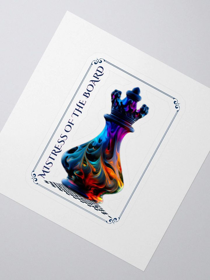 Mistress of the Board, Chess Queen Kiss Cut Stickers product image (2)