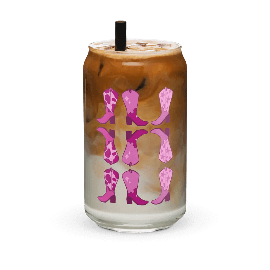 Pretty In Pink Boots Glass Cup product image (36)