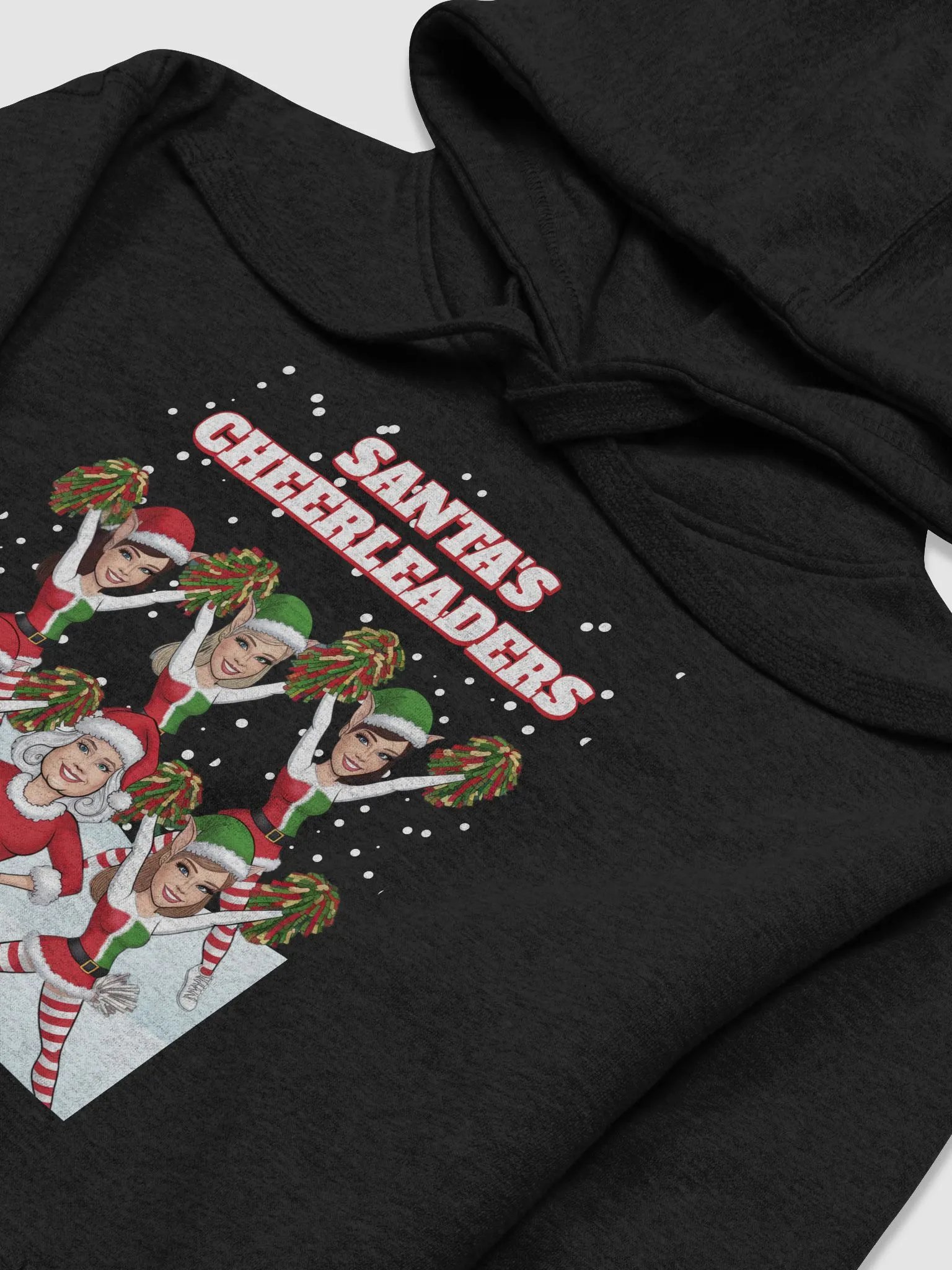 Santa's Cheerleaders Elves Squad Hoodie product image (17)