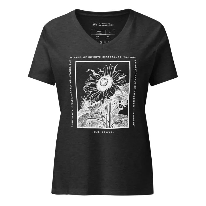 Christianity If True C.S. Lewis Quote V-Neck T-Shirt product image (3)