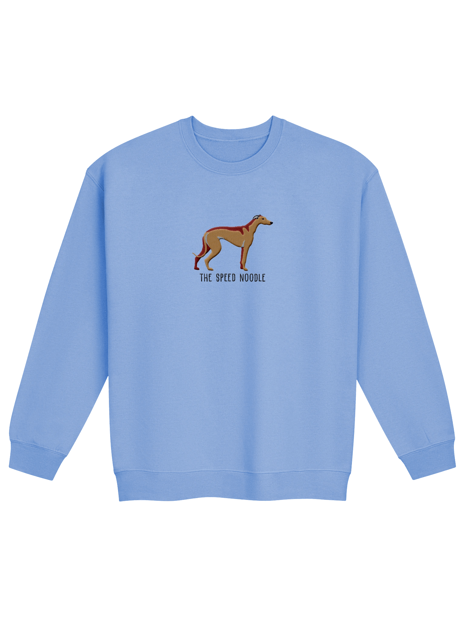 The Speed Noodle Sweatshirt (Embroidered) of an English Greyhound(Tan) product image (9)