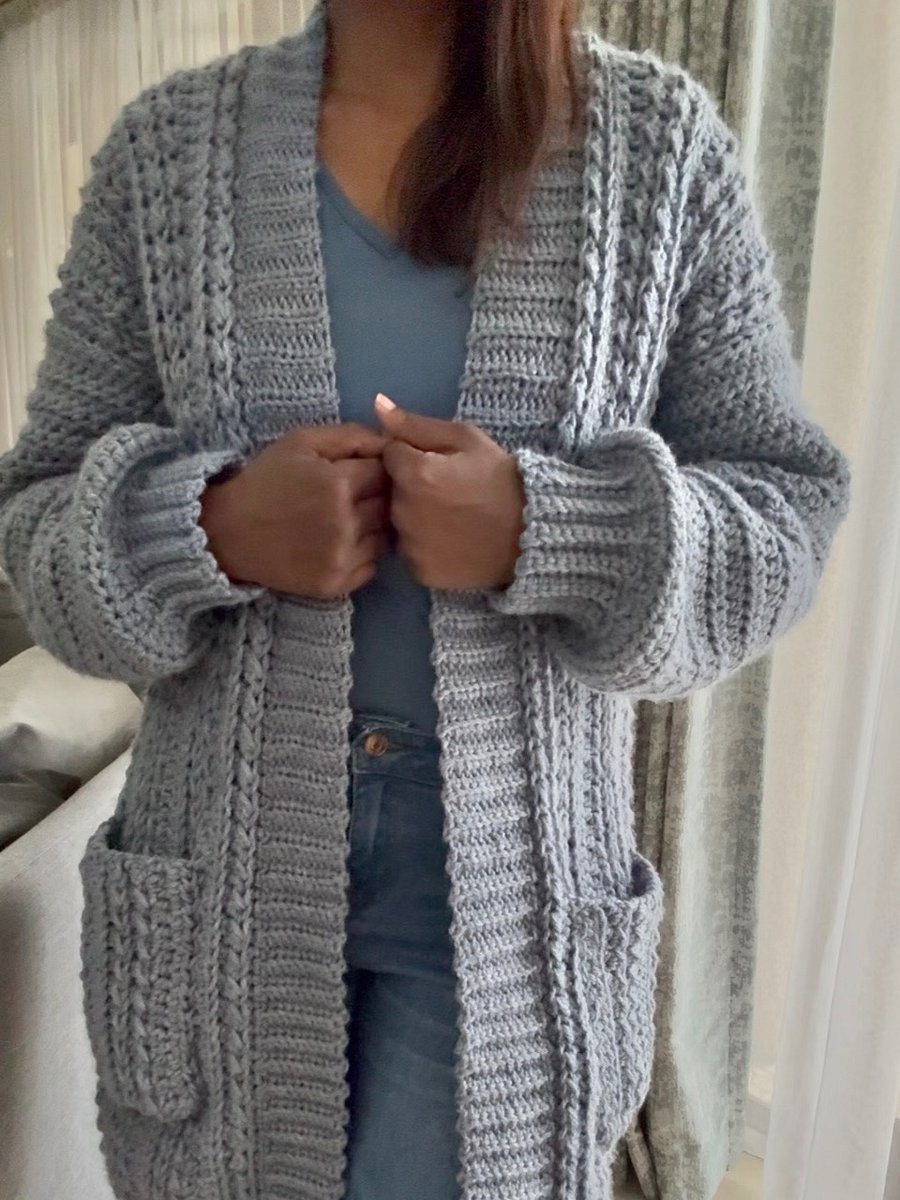 Crochet Warm and Cozy Winter Cardigan Written Pattern product image (4)