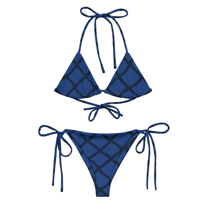 All-Over Print String Bikini - Dark Blue product image (2)