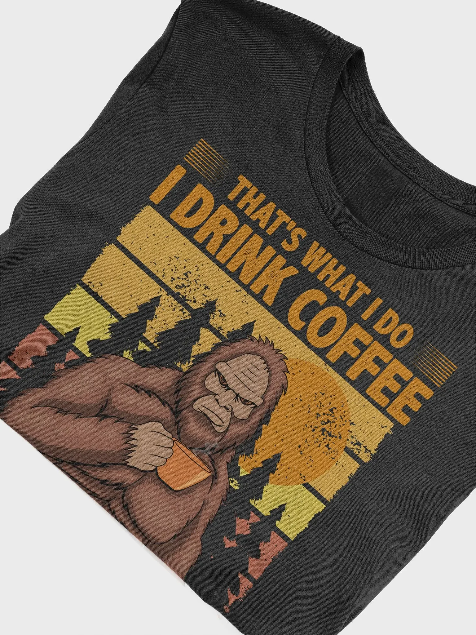 Grumpy Bigfoot Coffee Lover T-Shirt product image (5)