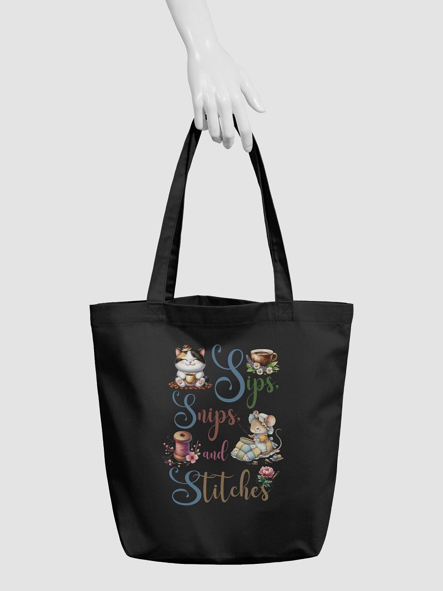 Sips Sips and Stitches Eco Tote Bag product image (4)