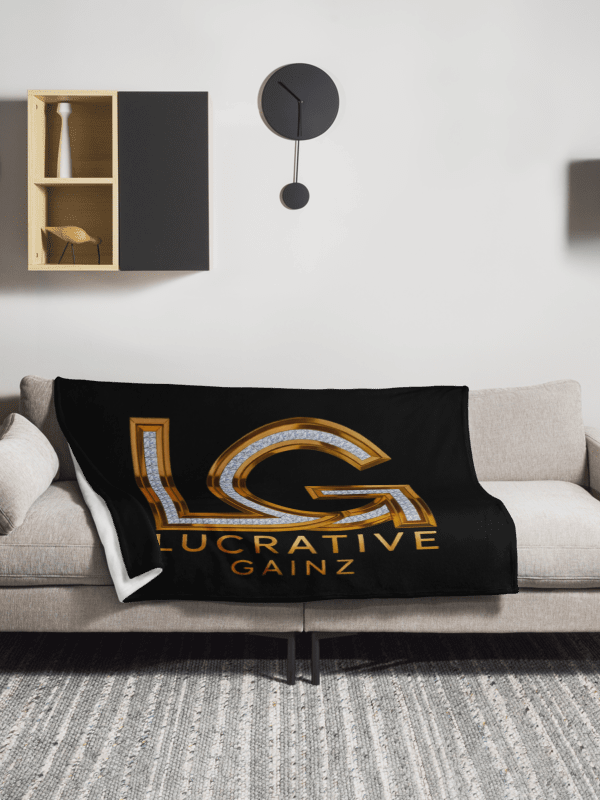 Lucrative Gold Diamonds Black Blanket product image (2)