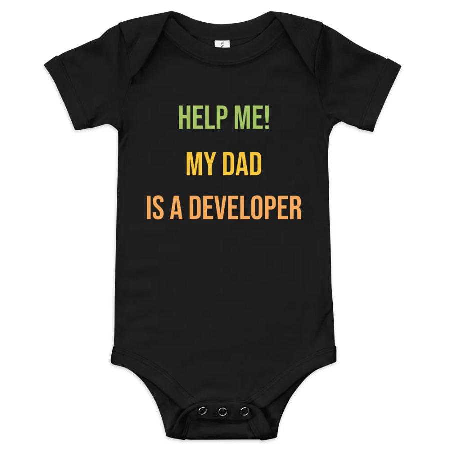 Dad's Poor Baby Short Sleeve One Piece product image (3)