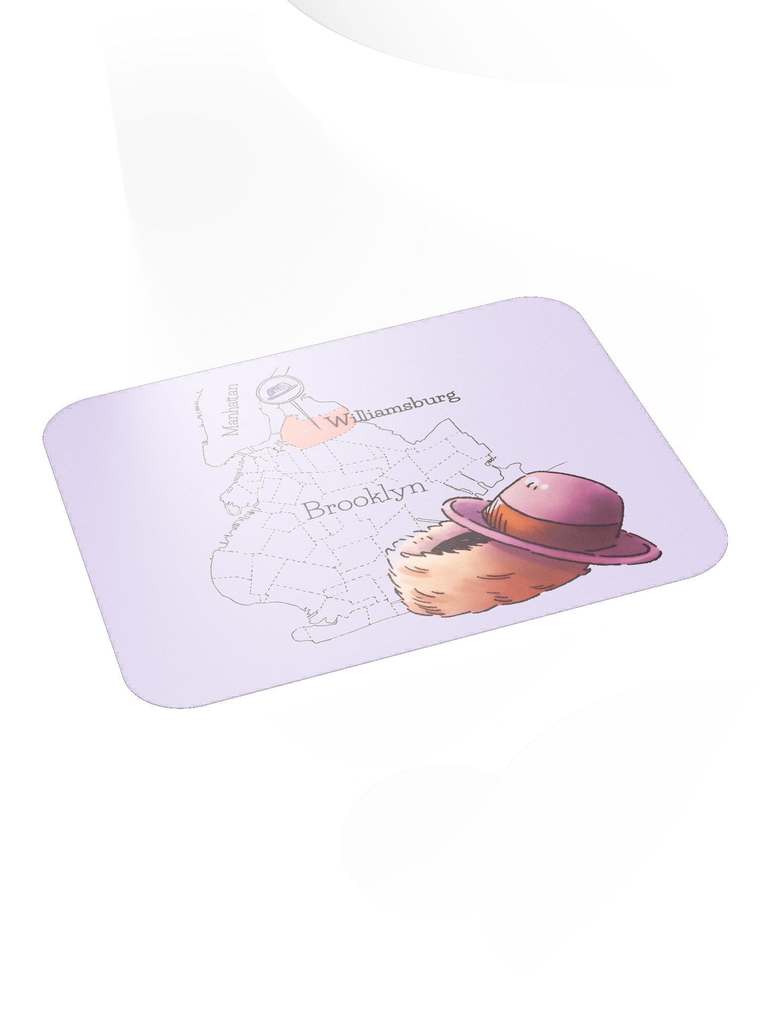 Hasidic Williamsburg Map Mouse Pad product image (4)