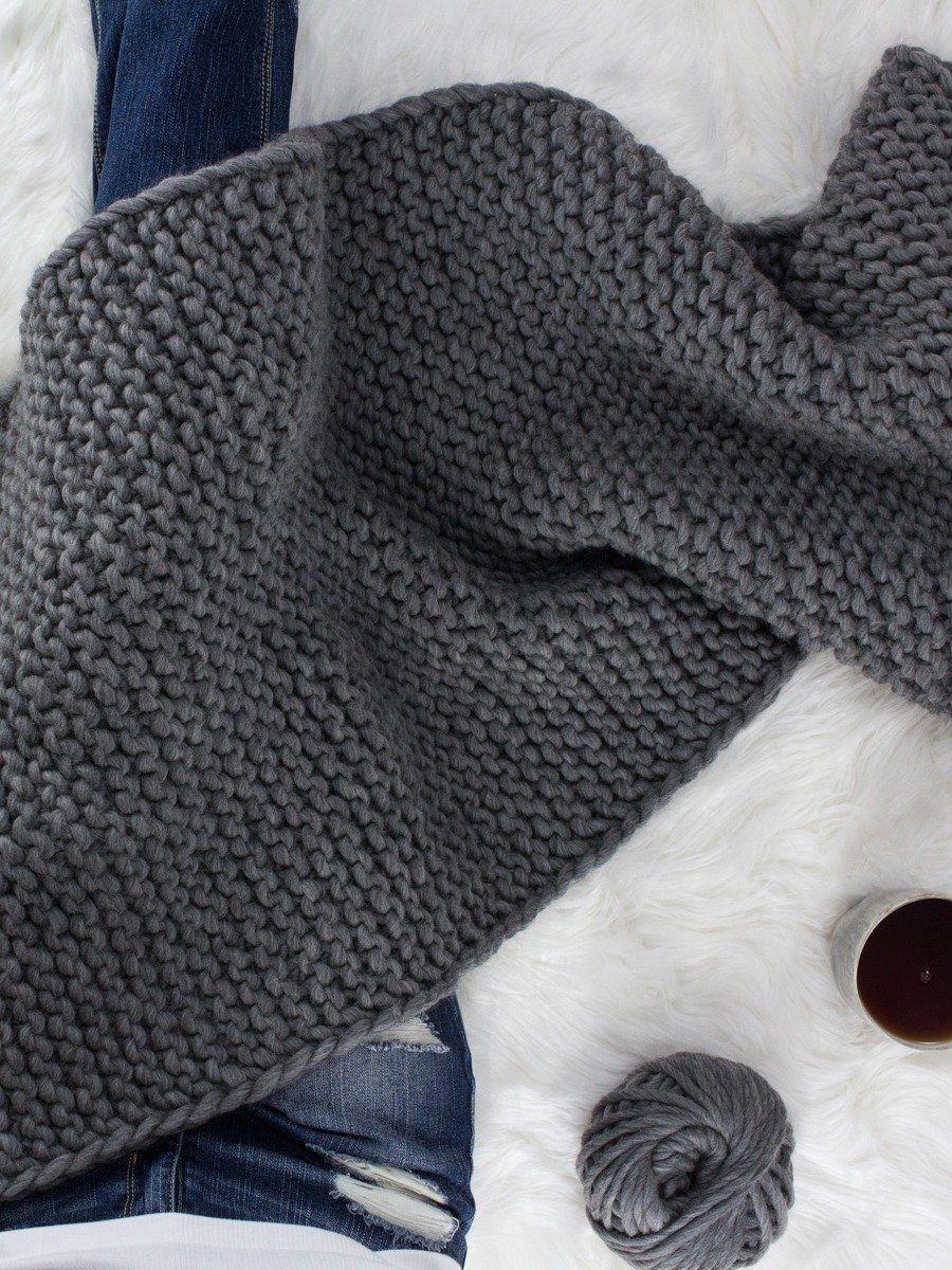 Oversized Beginner Scarf Knitting Pattern - Kind Hearted product image (1)