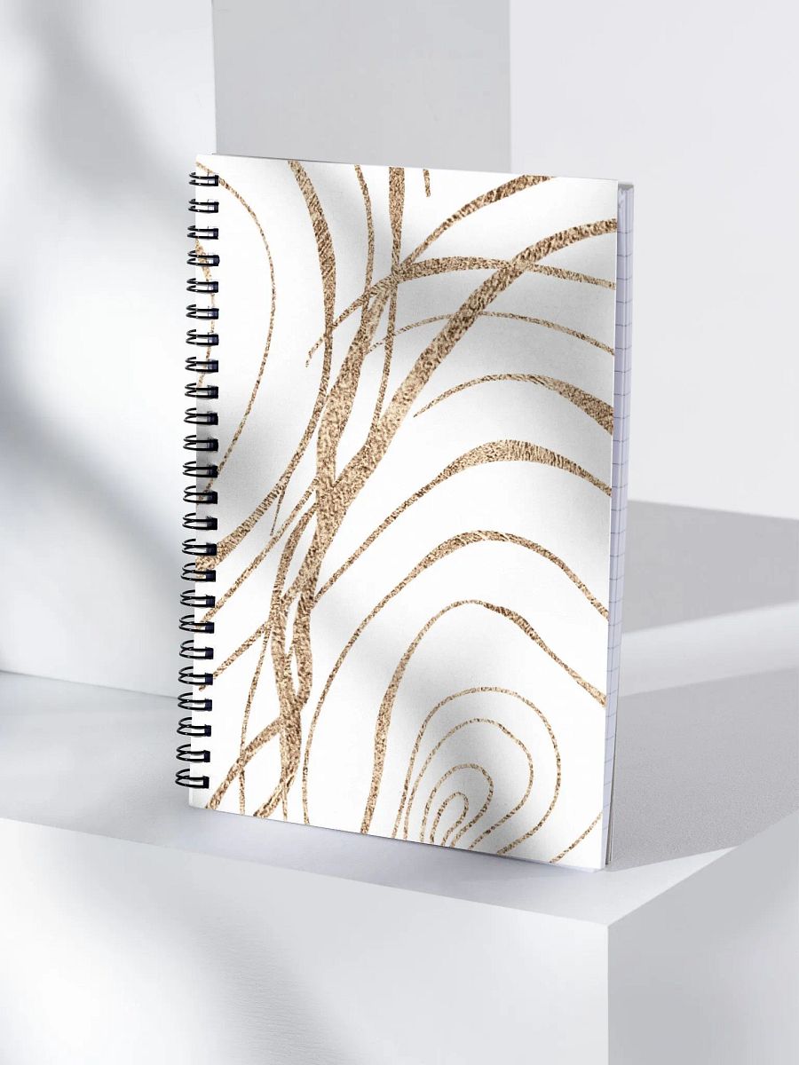 Gold Swirls Spiral Notebook product image (4)