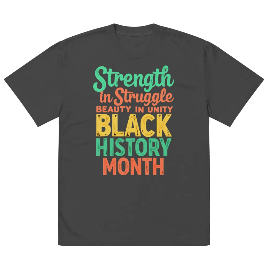 Strength in Struggle Beauty in Unity Oversized Tee product image (2)