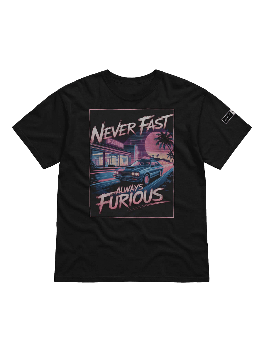 "NEVER FAST ALWAYS FURIOUS" 100% cotton T-shirt product image (1)