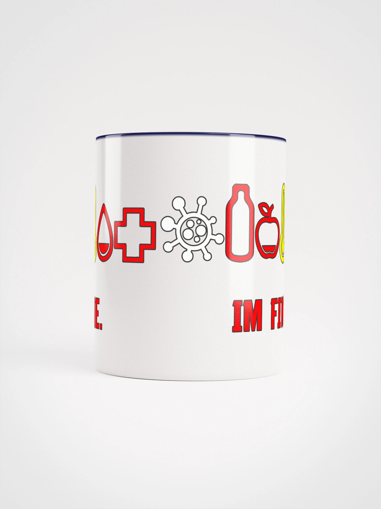 'Im fine', Ceramic Mug with Colour product image (32)